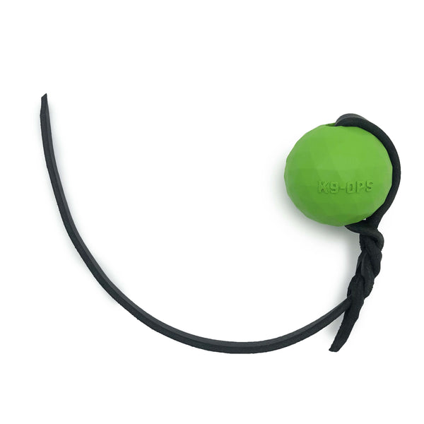 2.5" Rubber Ball with Leather Tab