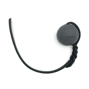 2.5" Rubber Ball with Leather Tab