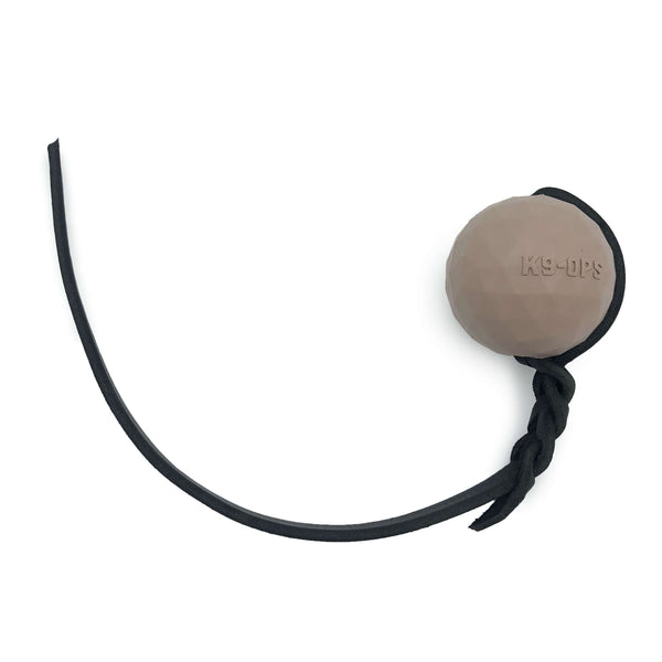 2.5" Rubber Ball with Leather Tab